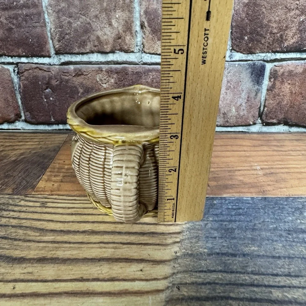 Vintage Juice Squeezer Pitcher Basketweave Tilso Japan Ceramic Retro‎ MCM 1950s